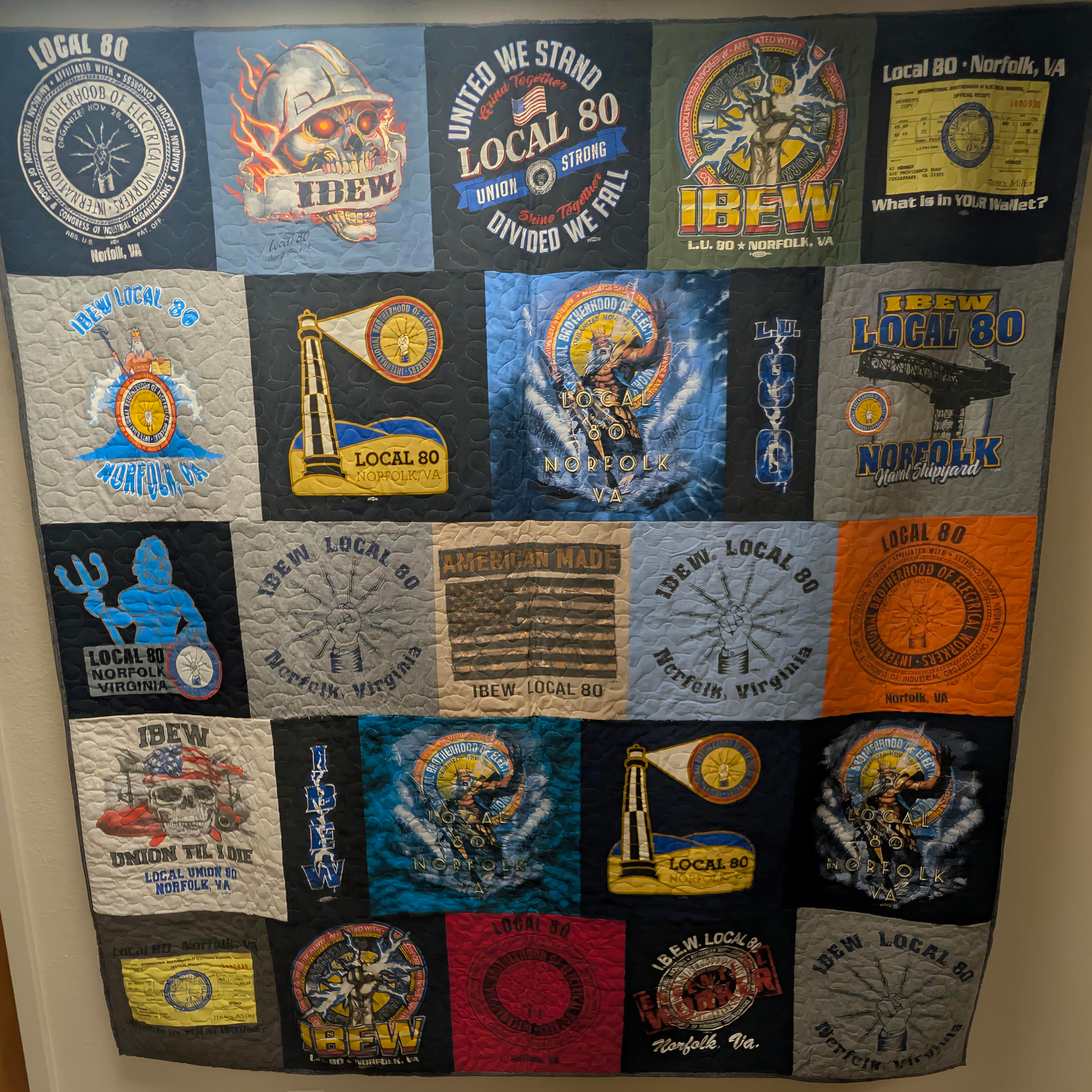 Local 80 Shirt Quilt
